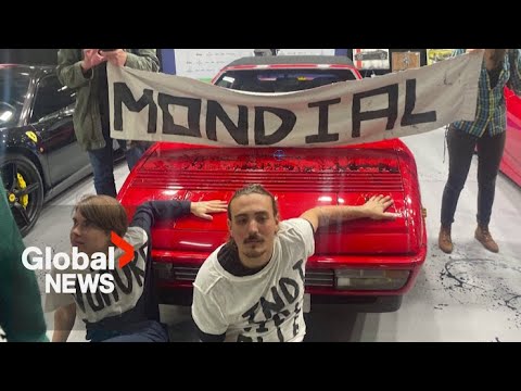 climate activists glue themselve