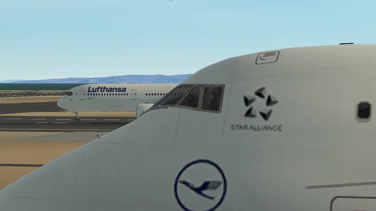 Lufthansa parallel landing at San Francisco airport 1 lufthansa parallel landing at sa