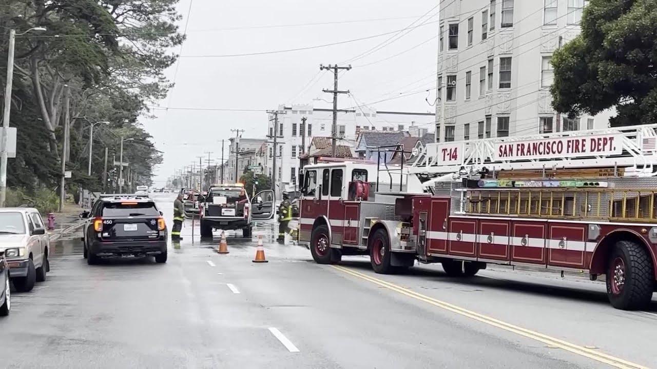 raw video water main break on fu