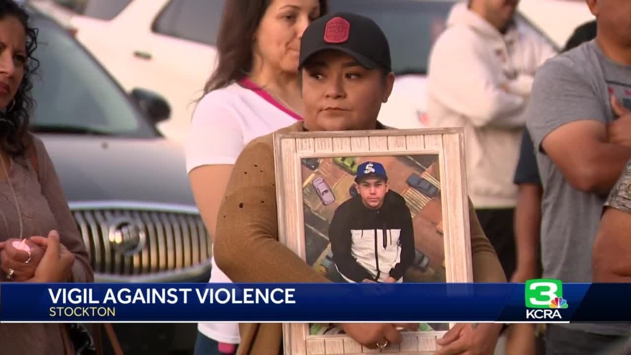 'Your city is with each and every one of you': Vigil held for victims of suspected Stockton seria... 1 your city is with each and every