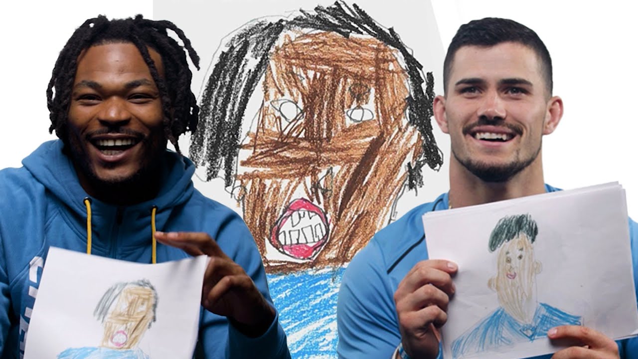 reacting to kids drawings of the