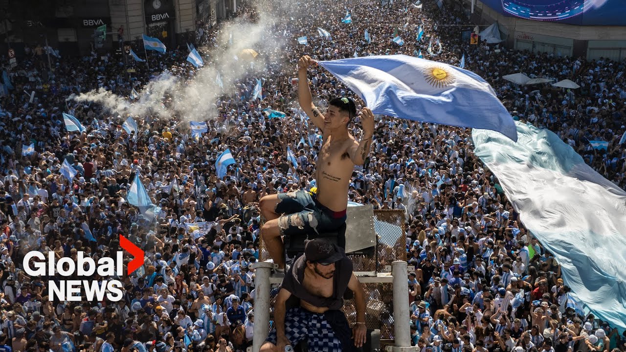 its a party argentina fans flood