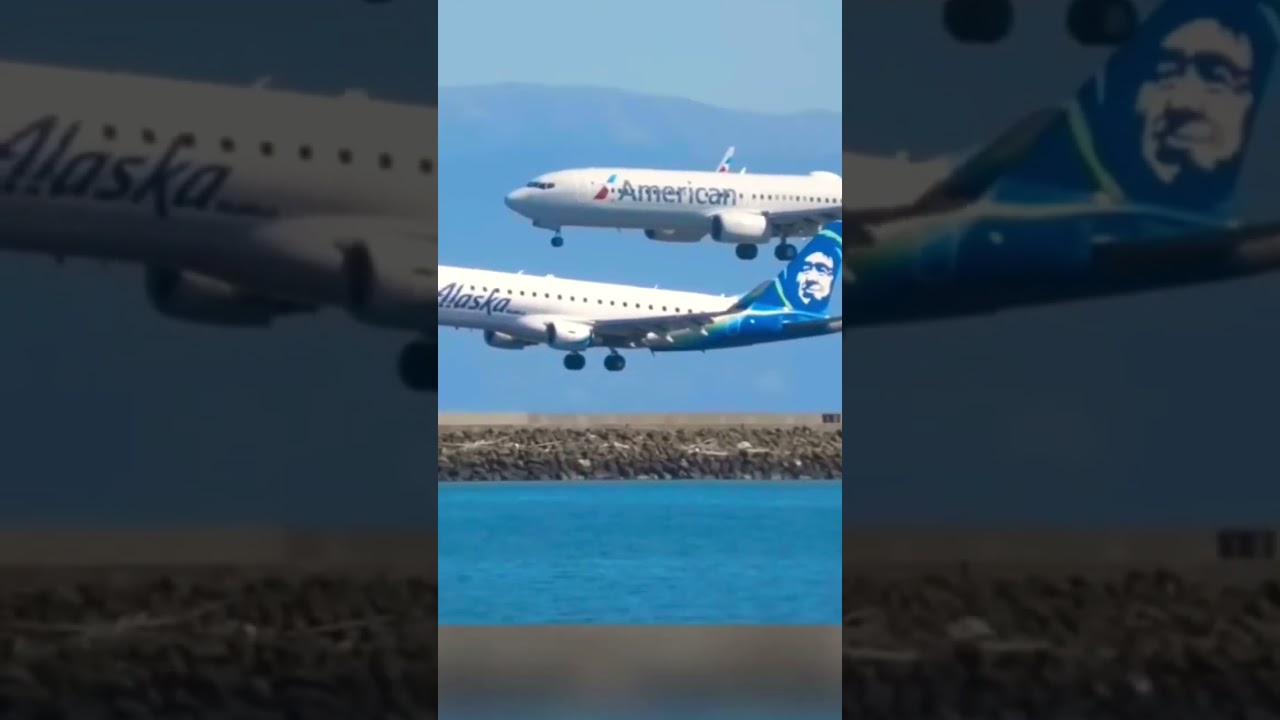 american 737 and alaskan e175 pa