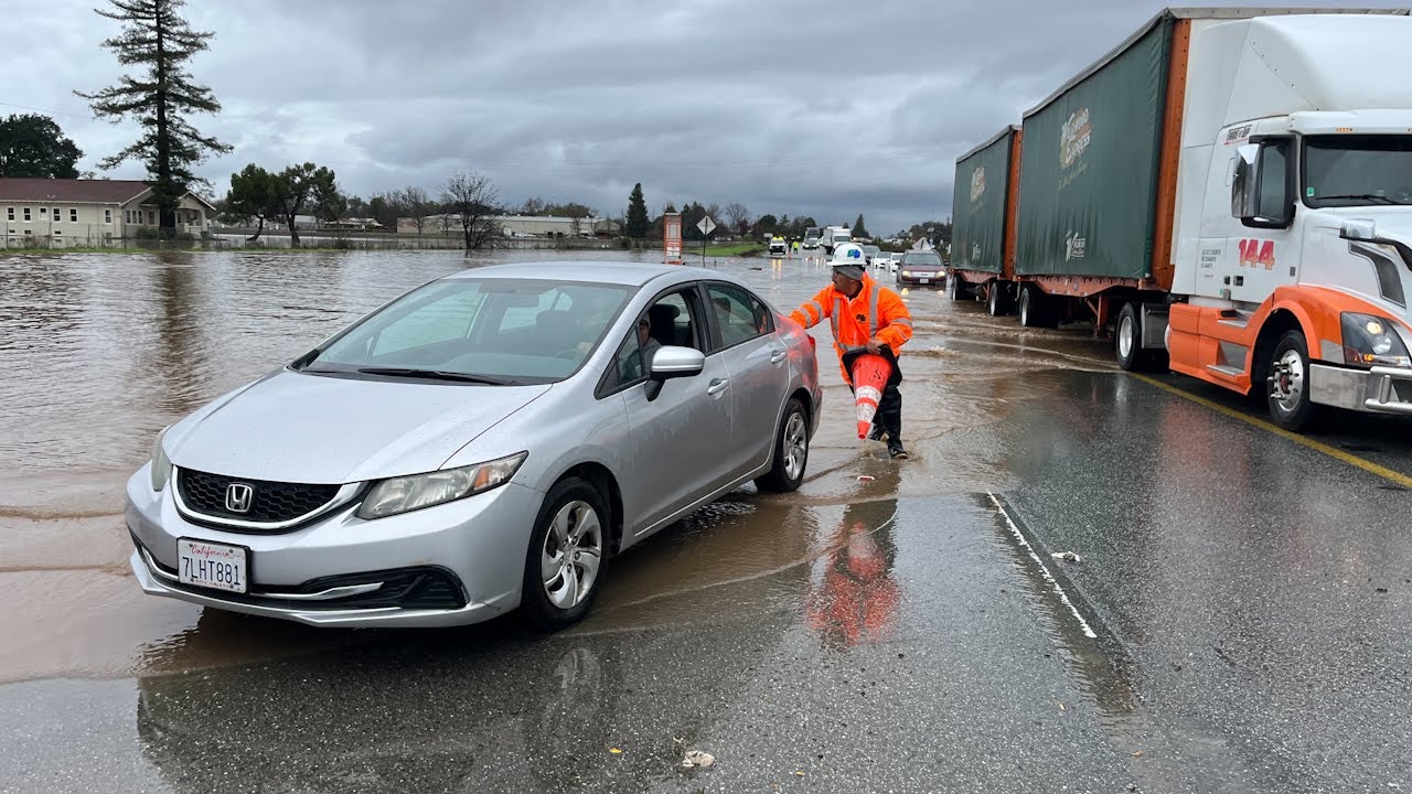 Bay Area atmospheric river video: Rescues on Highway 101, flooding in Felton Grove and across region 1 bay area atmospheric river video
