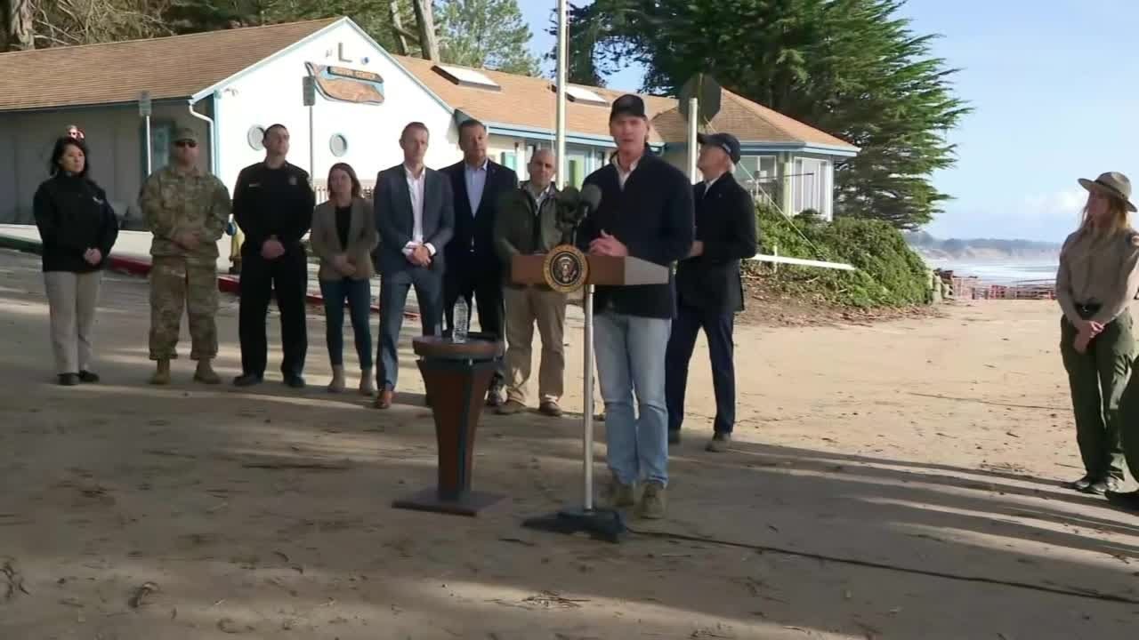 California Gov. Newsom speaks after touring storm damage with President Biden 1 california gov newsom speaks aft