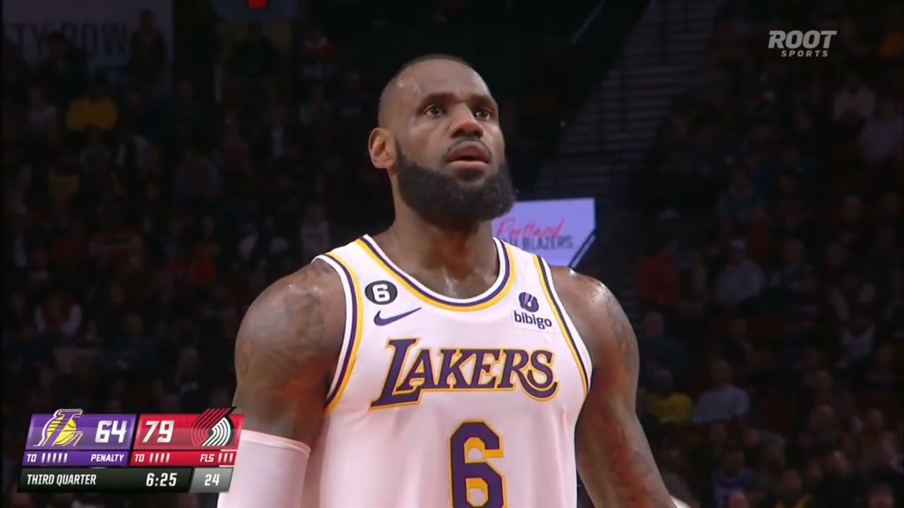 los angeles lakers vs portland t