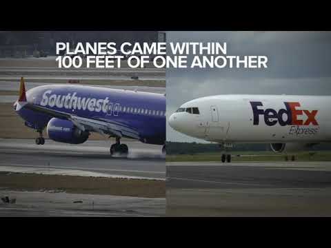 southwest and fedex jets came wi