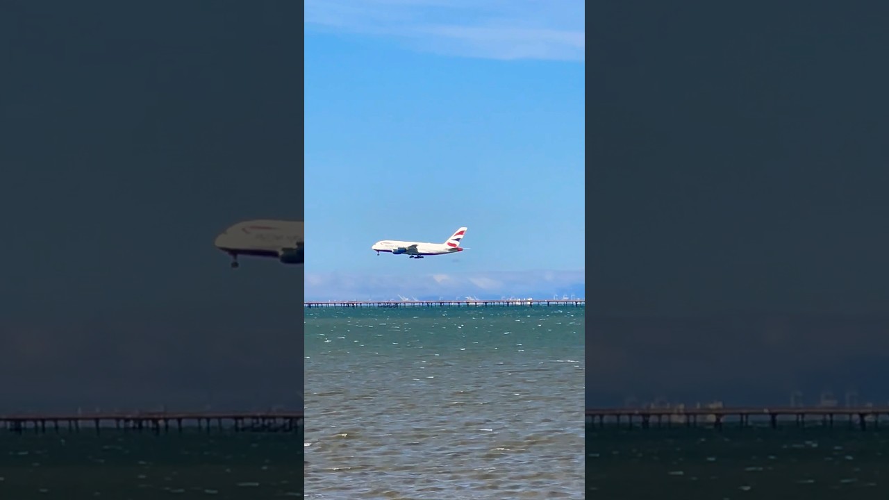 Airbus A380 Landing At San Francisco International Airport￼