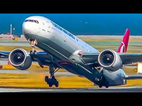 BIG PLANE LANDINGS & DEPARTURES at SFO | San Francisco Airport Plane Spotting 1 big plane landings departures at