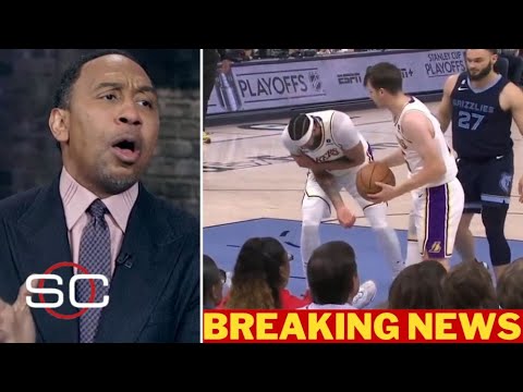 [breaking] Stephen A. Shocked Ad Injured His Right Shoulder As Grizzlies Lead Lakers 65 59 At Half