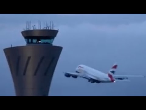british airways a380 taxiing to