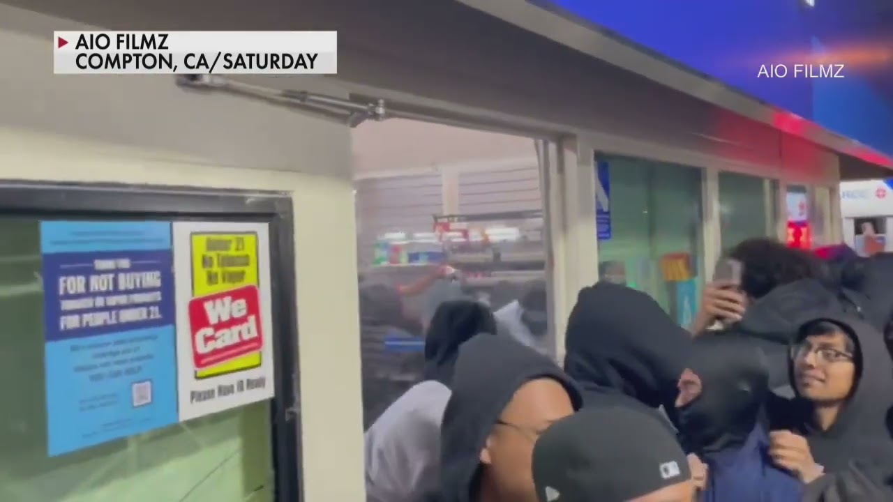 California Youth Mob Ransacks Los Angeles Area Gas Station Store Fox News Video