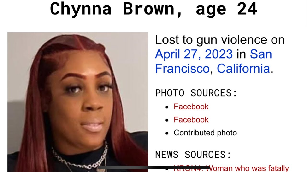 Chynna Brown 24 Apr 27, 2023, San Francisco, Ca Shot Killed By Security Guard Outside Walgreens!