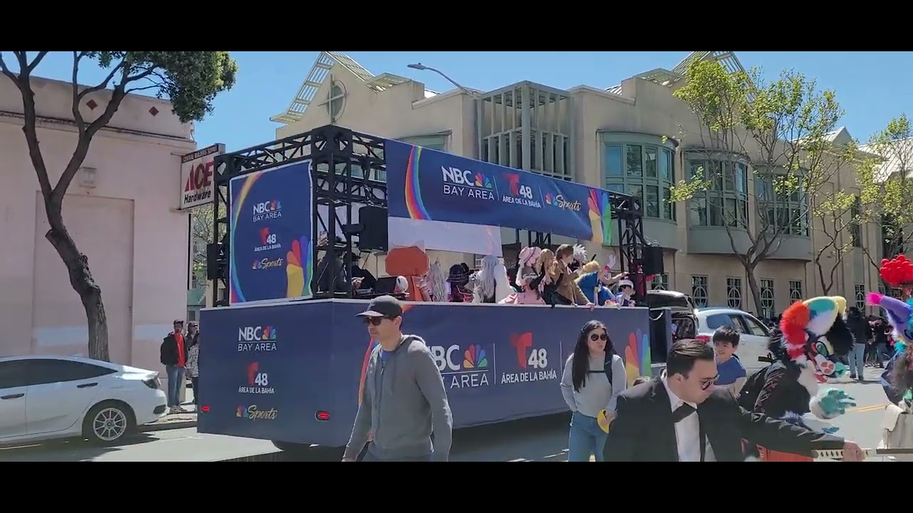 Cosplayers In Nbc News Float In San Francisco Cherry Blossom Festival 2023 Parade