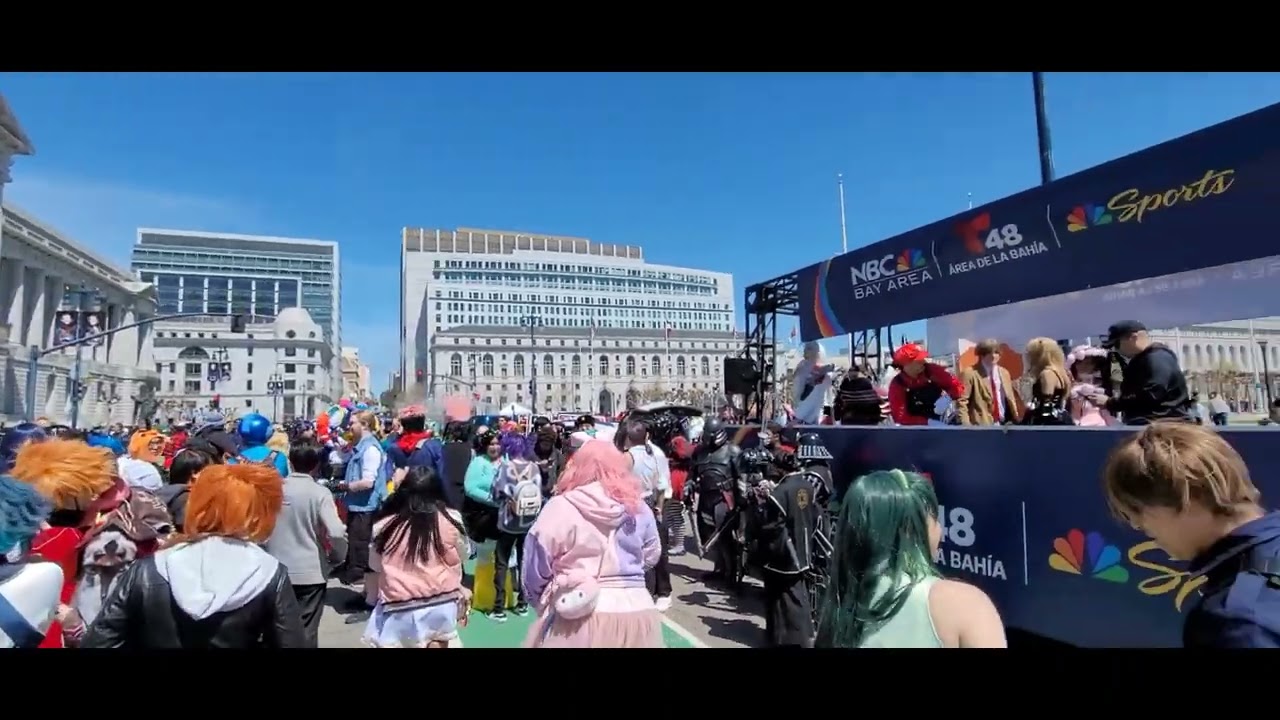 Cosplayers With Nbc News Float In San Francisco Cherry Blossom Festival 2023 Parade