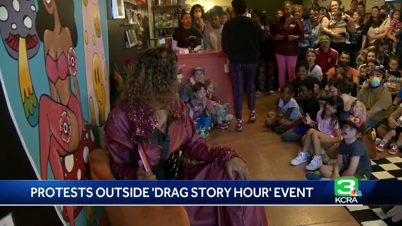 'Drag Queen Story Time' event in Sacramento takes place with a police presence 1 ‘drag Queen Story Time’ Event In Sacramento Takes Place With A Police Presence