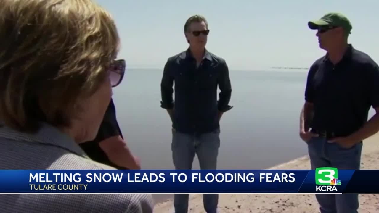 Gov. Newsom Surveys Flooding In Tulare Basin, Speaks About State Response