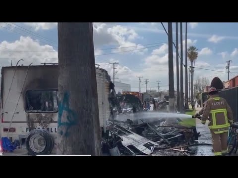 Homeless Camps, Rvs Catching Fire Across La; Arson Suspected