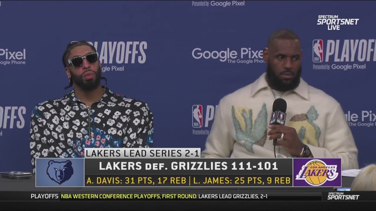 “i Don’t Care About Brooks” – Lebron & Ad Talk After Lakers Def. Grizzlies Game 3 To Lead 2 1 Series
