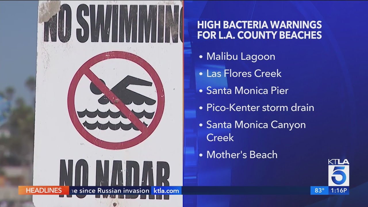 L.a. County Department Of Public Health Issues Ocean Water Use Warnings For Several Beaches