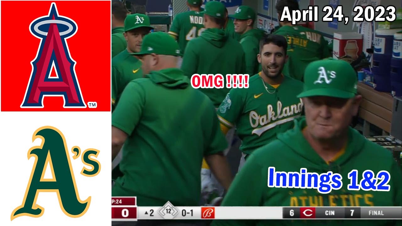 Los Angeles Angels Oakland Athletics ( Innings 1&2 ) April 24, 2023 | Mlb Highlights 2023