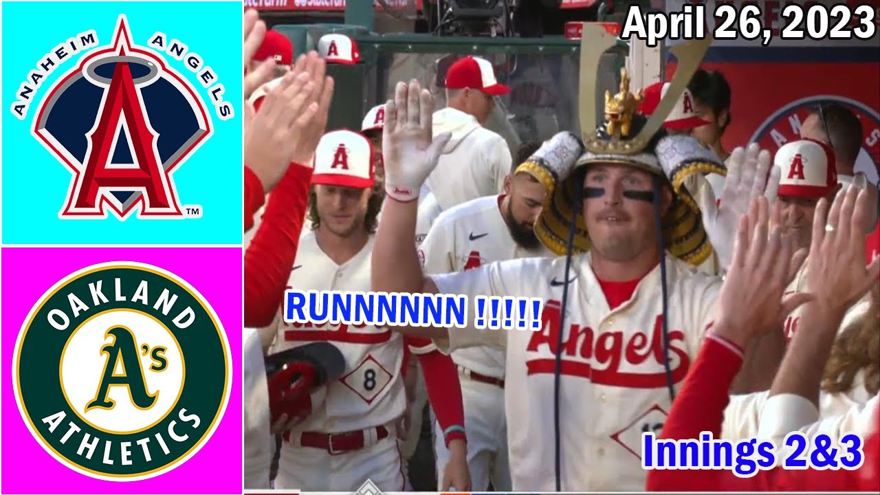 Los Angeles Angels Vs Oakland Athletics ( Innings 2&3 ) April 26, 2023 | Mlb Highlights 2023