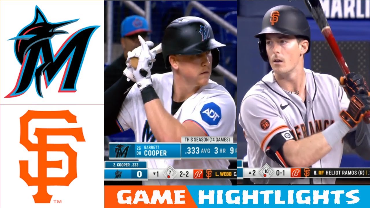 Miami Marlins Vs San Francisco Giants 04/17/2023 Game Highlights | Mlb Highlights April.17.2023