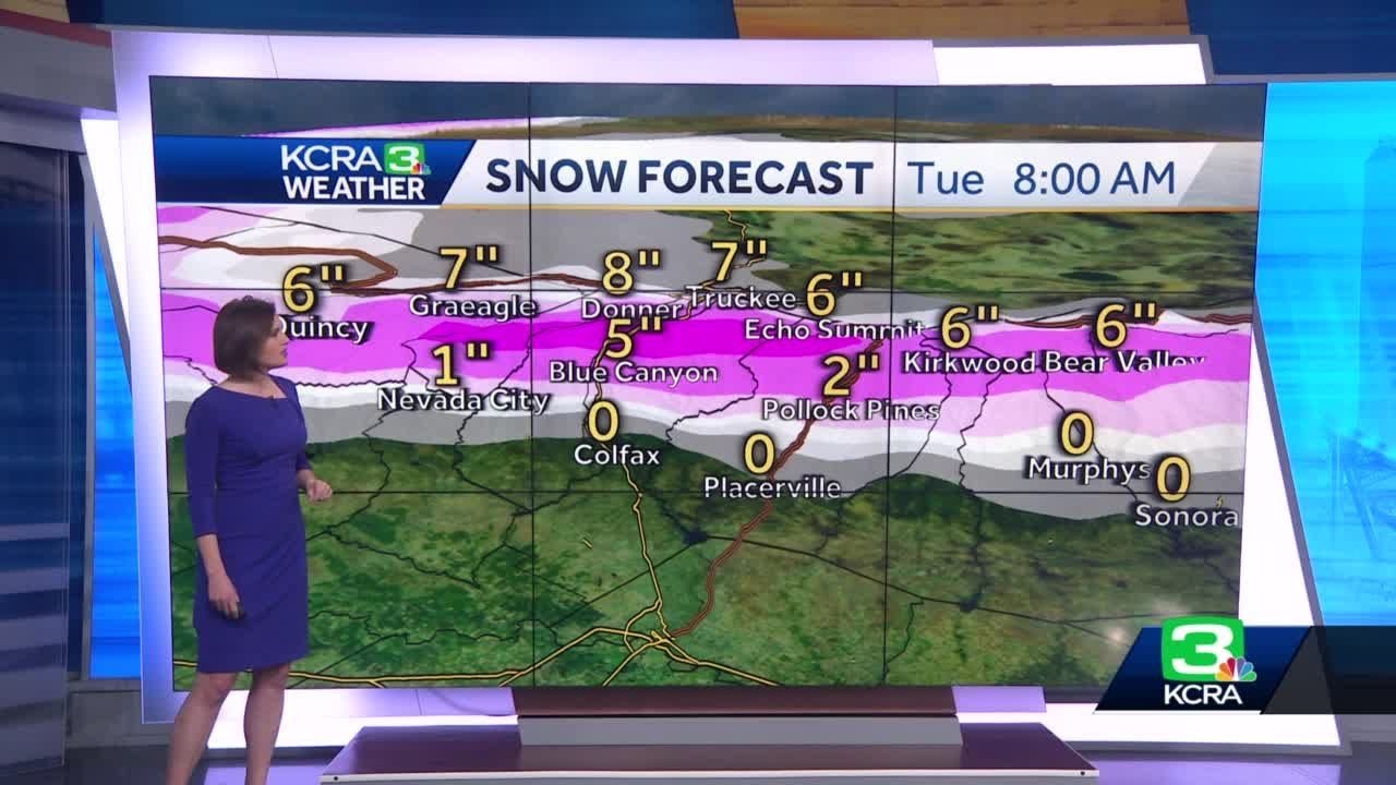 Northern California Forecast: What To Know About Snowfall On Monday, Tuesday