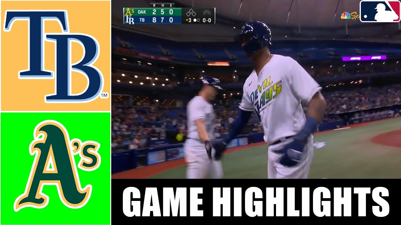 Oakland Athletics vs Tampa Bay Rays April 07, 2023 GAME Highlights| MLB HIGHLIGHTS | MLB Season 2023 1 oakland athletics vs tampa bay r 4