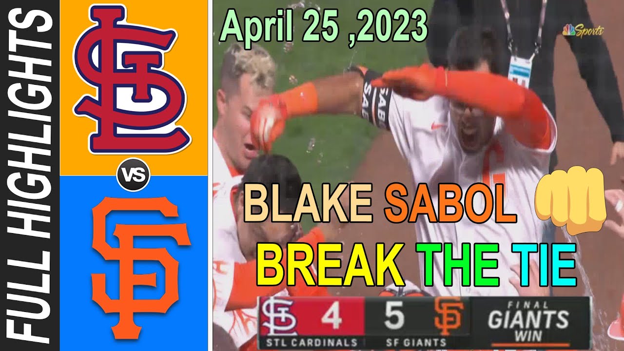 Sfgiants Vs Cardinals Full Game Highlights April 25, 2023 | Mlb Highlights 2023