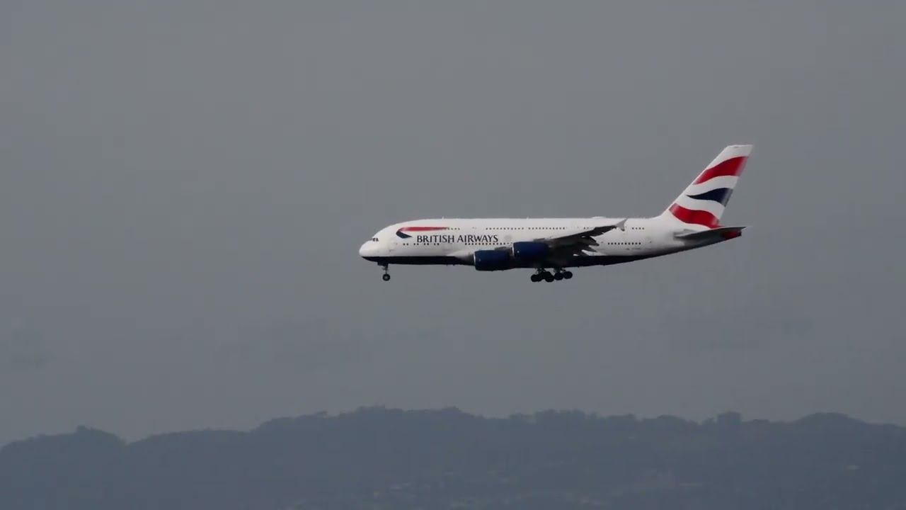 Spectacular Landing Of British Airways Airbus A380 At Sfo
