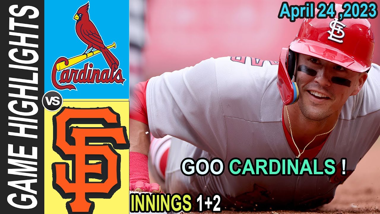St. Louis Cardinals Vs Sfgiants (innings 1&2) Highlights April 24, 2023 | Mlb Highlights 2023