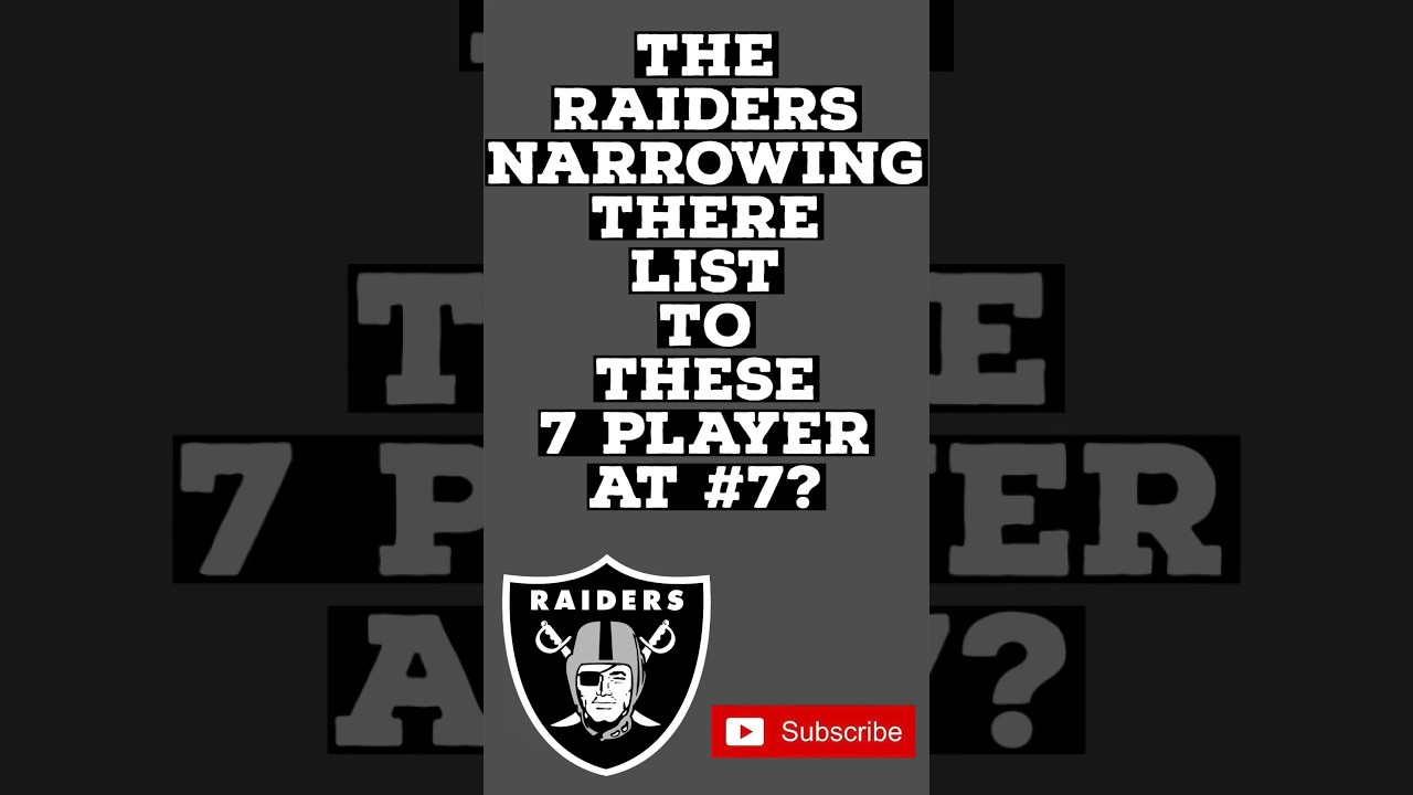 The Raiders Will Choose 1 of These Players at #7 #shorts #raiders #nfl 1 The Raiders Will Choose 1 Of These Players At #7 #shorts #raiders #nfl