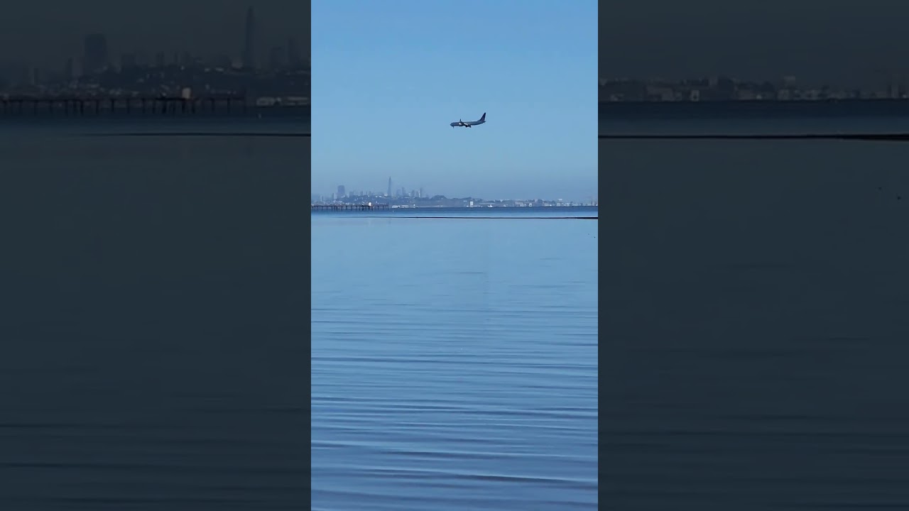 Watching A Morning Airplane Landing At San Francisco International Airport #travel
