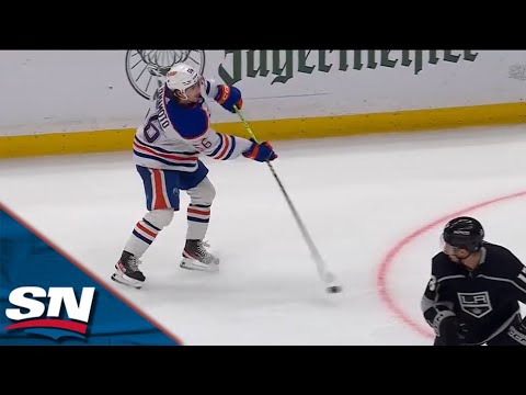 Yamamoto Fires The Puck Through Traffic To Put Oilers Up With 3:03 Remaining In Game 6