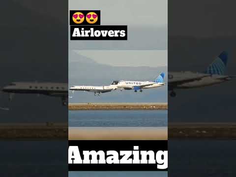 Gulfstream G550 And United A319 Parallel Landing At San Francisco Airport ✈️#san Francisco #short