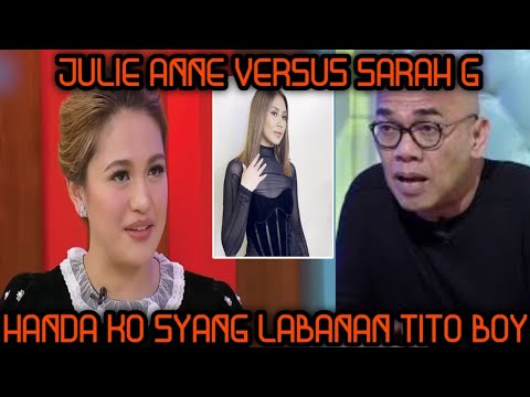 Julie Anne San Jose, Tinanggap Ang hamon na pakikipagbak bakan sa kantahan Kay Sarah G............. 1 Julie Anne San Jose, Tinanggap Ang Hamon Na Pakikipagbak Bakan Sa Kantahan Kay Sarah G………….