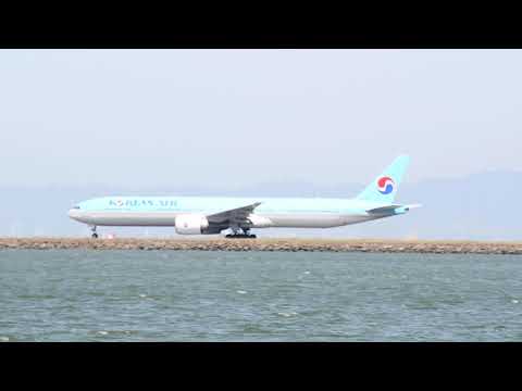 Korean Air Boeing 777 Takeoff From San Francisco To Seoul