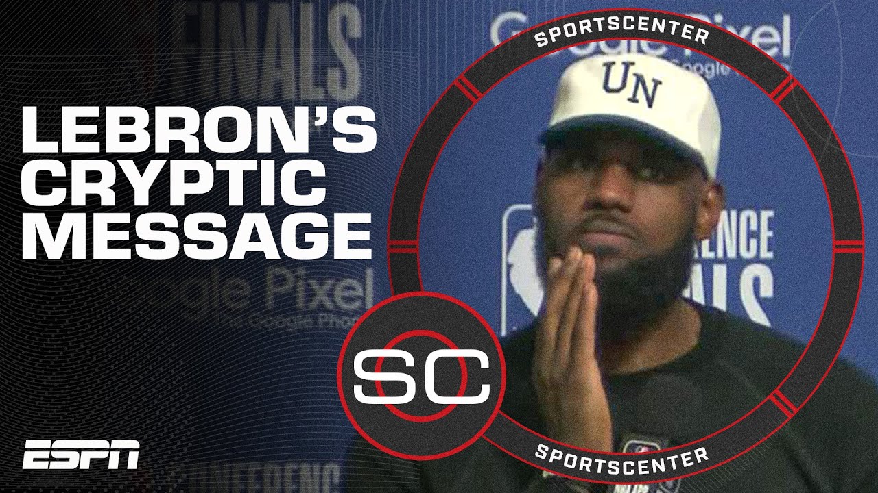 Lebron James Ends Press Conference With This Cryptic Message 👀 | Sportscenter