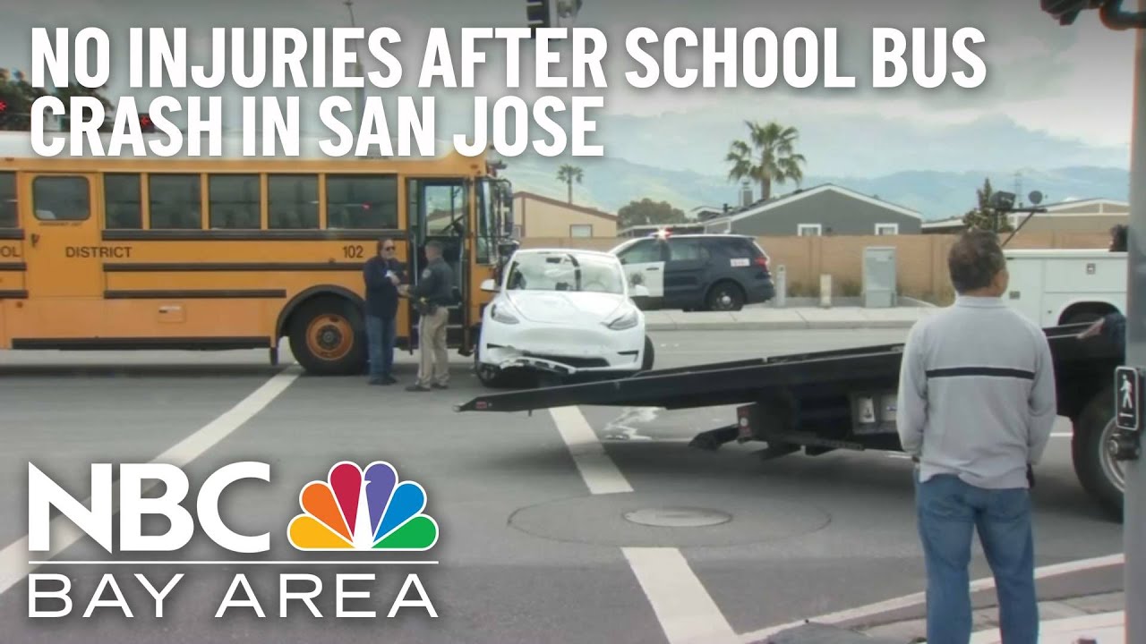 No Injuries In Multi Vehicle Crash Involving School Bus In San Jose