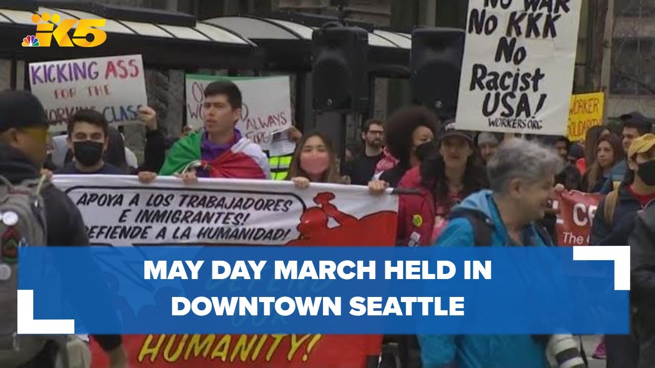 People push for the rights of immigrants and workers during May Day march 1 People Push For The Rights Of Immigrants And Workers During May Day March