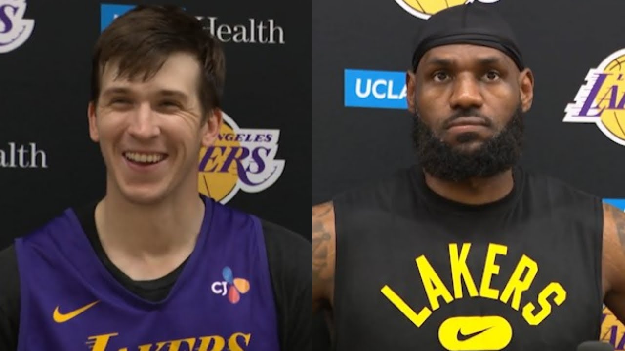 [practice] Lakers Interview Ahead Of West Semis: Austin Reaves & Lebron James | May 1, 2023