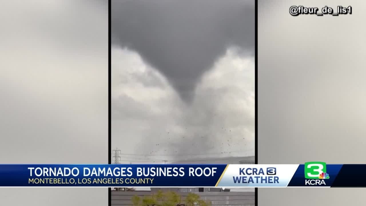 Rare Tornado Near Los Angeles Rips Building Roofs; 1 Injured