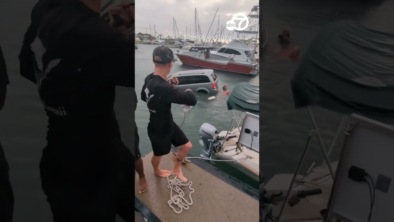 Sailboat Crew Rescues Tourists From Car Sinking In Hawaiian Harbor