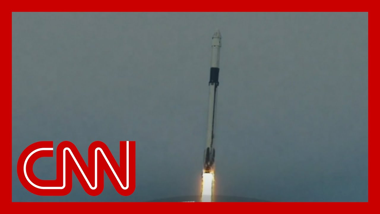 See Moment Of Liftoff As Manned Rocket Blasts Off To Space