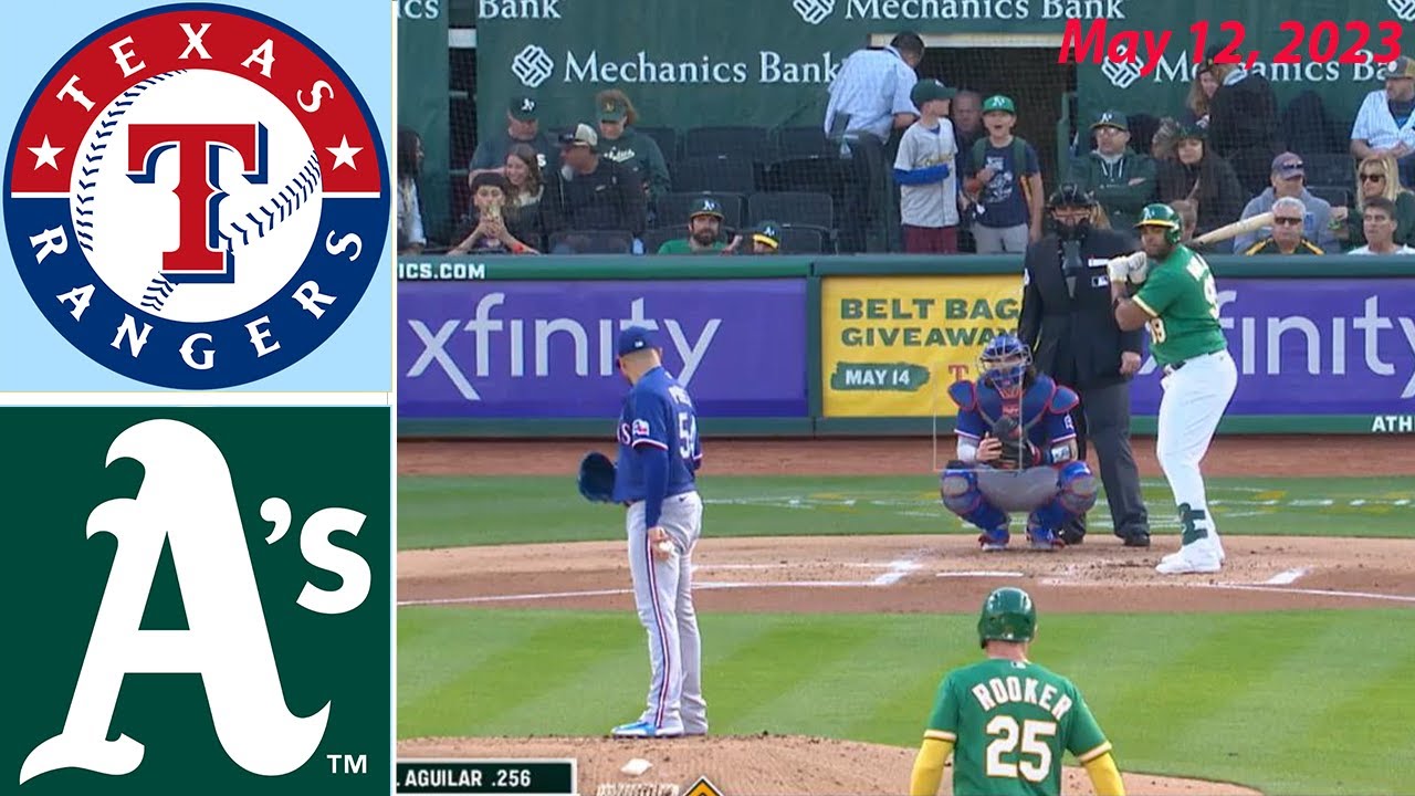 Texas Rangers Vs Oakland Athletics 5/12/23 Game Highlights | Mlb Season 2023 Today