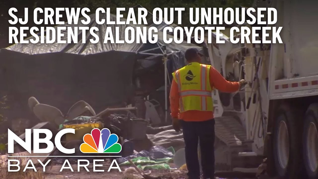 Unhoused People Being Moved Out Of Stretch Of Coyote Creek In San Jose