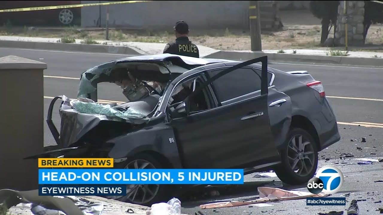 Video Shows Head On Crash In Riverside That Left 5 Hospitalized, Several Critical