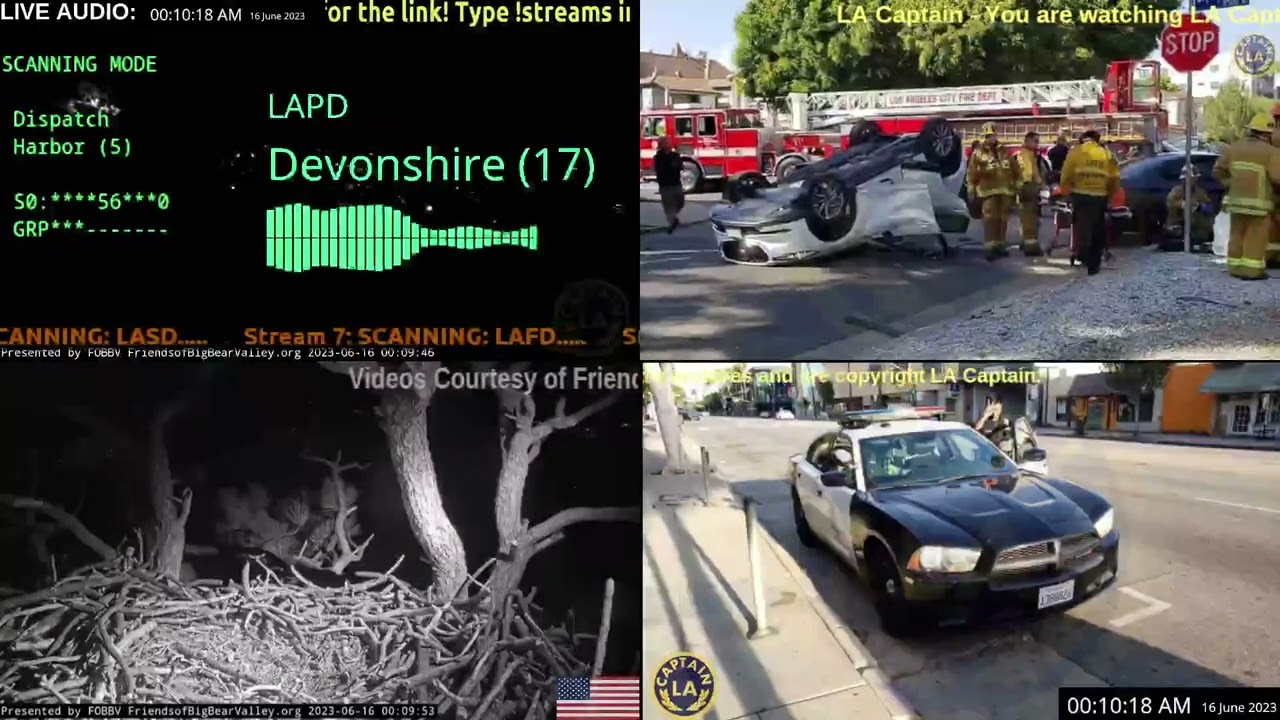 16 Jun 2023 // Lapd Los Angeles Police Scanner Audio Archive // Midnight To 08:00 // La Captain