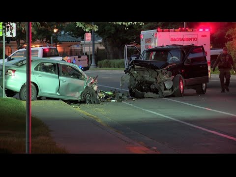 3 Injured Taken To Hospital After Sacramento Car Crash